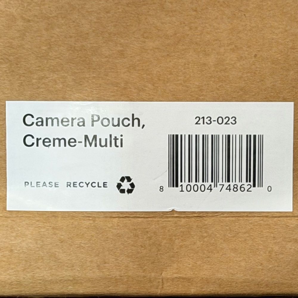 Long Weekend Camera Pouch Creme Multi Blue Grid Travel Case. NEW/Sealed - Picture 12 of 12
